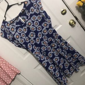 Forever 21 Plus Size Blue Floral Dress